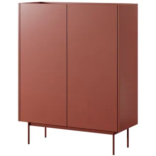 MOEBLO Kommode Zinnia (Sideboard Wohnzimmer Kommode, Schlafzimmer Komodenschrank Highboard) rot
