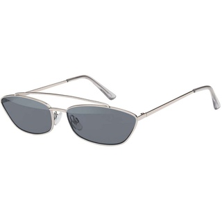 BEZLIT Eyewear Sonnenbrille Rundglas Designer Damen Sonnenbrille (1-St) mit schwarzen, rosa-grün, silber-verspiegelt und silber-hellblau schwarz