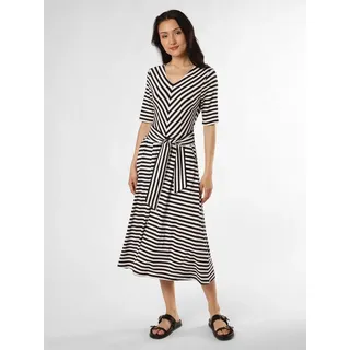 Betty Barclay Damen Jerseykleid Kurzarm Dunkelblau/Weiß,36 - 36