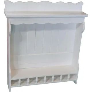 Wandregal im Shabby-Chic-Stil mit Reling