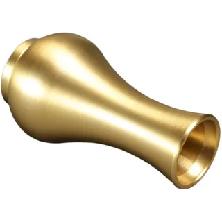 MAGICLULU Messing Blumenvase Goldfarbig Kleine Schmale Vase für Zuhause mit Sicherem Stand als Dekoration für Schreibtisch und Wohnzimmer