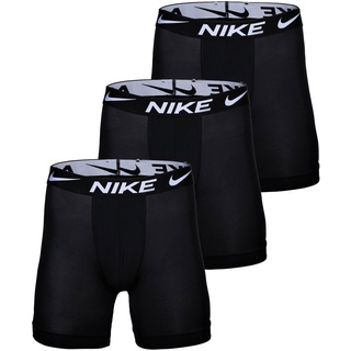 NIKE Herren Boxer Shorts, 3er Pack - Boxer Brief long, Dri-Fit Micro, Logobund Schwarz XL