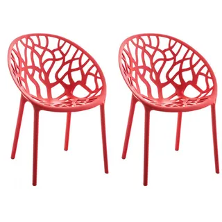 CLP Hope Gartenstuhl 59 x 60 x 80 cm rot 2 St.