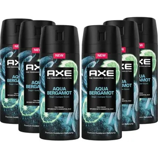 Axe Bodyspray Deo Aqua Bergamot 6 x 150 ml