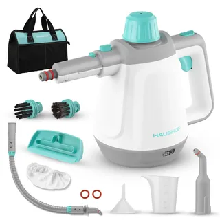 HAUSHOF Dampfreiniger Handgerät 450ml 1200W weiß