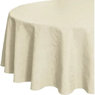 PICHLER Tischdecke Tischdecke "Cordoba", bügelfrei Uni braun oval | 160 cm x 220 cm