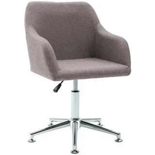 vidaXL Esszimmerstuhl Esszimmerstuhl Drehbar Taupe Stoff (1 St)