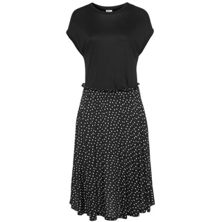Beachtime Jerseykleid Damen schwarz-gepunktet-bedruckt Gr.46