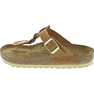 Birkenstock Gizeh Braided Nubukleder geölt cognac 37