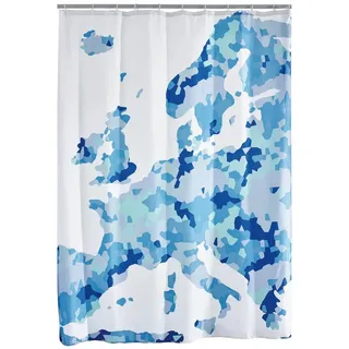 RIDDER Duschvorhang Europe 180 x 200 cm blau