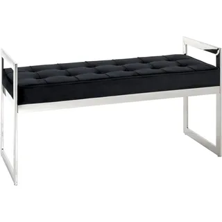 Haku-Möbel Polsterbank Schwarz 100 x 57 x 40 cm