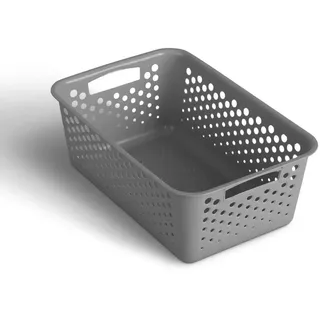 ProHome Aufbewahrungskorb 5L mit Griffen 30 x 20 x 11 cm schwarz