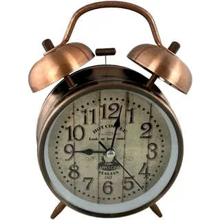 Wecker 14-83 Tischuhr Nostalgie Antik Vintage Retro Metall Standuhr Uhr