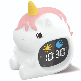 Groov-e GVCK02UN Cuties Schlaftrainer Wecker Mit LED Nachtlicht - Einhorn
