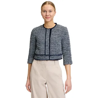 Betty & Co Bolero-Jacke mit aufgesetzten Taschen in Dark Blue melange), | Gr.: 44