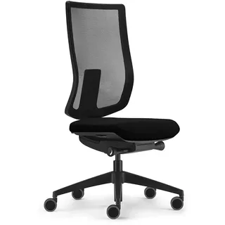 Sedus se:do Pro Light, Drehstuhl, Bürostuhl, Netzmembran, Kunststoff, Schwarz, Schiebesitz, Rückenlehne verstellbar, Höhenverstellbar 40-52cm, bis 130kg Belastbar, 23° Öffnungswinkel