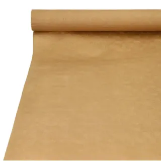 Papstar Tischdecke Papiertischtuch mit Damastprägung 25 m x 1 m Natur