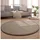 Paco Home Teppich Tatami 475 rund Höhe 24 mm Kurzflor Uni Farben mit Memory Foam waschbar beige Ø 80 cm x 24 mm
