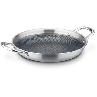 GSW Servierpfanne Innoxa Black, Edelstahlpfanne, Wabenpfanne mit kratzfester Antihaftbeschichtung, Bratpfanne Induktion, 28 cm