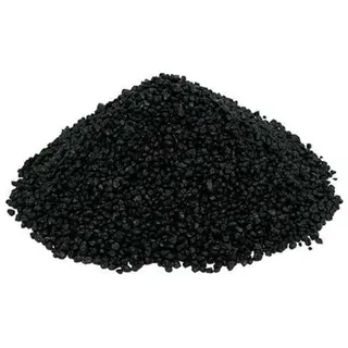 Edzard Dekogranulat Dekosteine (2-3 mm), Farbe schwarz, 1 kg, wasserfest, staubfrei,