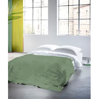 Plaid FLEURESSE "Plaid" Wohndecken Gr. B/L: 180 cm x 270 cm, grün (salbei, dunkelgrün) Baumwolldecken