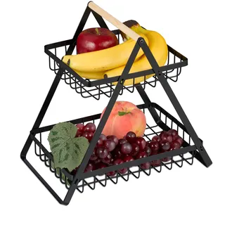 Relaxdays Obstkorb Etagere 2-stöckig,