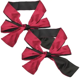NHQZ 2 Pezzi sexy Toy Maschera di Benda occhi maschera per dormire Sonno in Raso Copri Occhi Mascherina per Occhi per Donna e Uomo, Benda Occhi per Viaggio e Dormire - Mix di Nero e Bordeaux