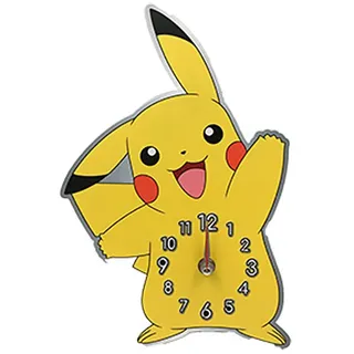 Pokemon Pikachu Geformte Wanduhr Aus Metall - Multicolor - One Size