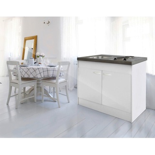 Respekta Miniküche, Weiß, Kunststoff, nur wie online abgebildet bestellbar, 100 cm, Küchen, Miniküchen
