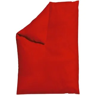 schlafgut Woven Satin Uni Rot 140 x 200 cm + 40 x 80 cm
