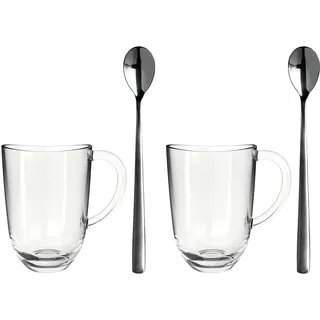 LEONARDO Napoli Latte-Macchiato-Tasse 0,38 l Weiß 4 St.