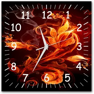 Bilder-Manufaktur BM Funk Quarz Wanduhr Funkwanduhr Funkwanduhren Funkuhr Funkuhren kein Ticken lautlos geräuschlos leise modern ohne Tickgeräusche groß XXL Wohnzimmer Küche Digital Art 9505-1a WZ