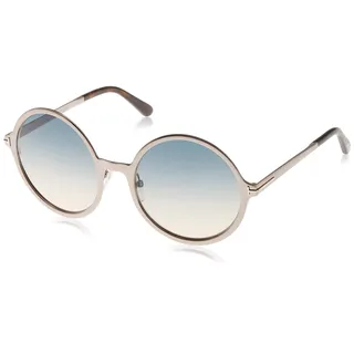 Tom Ford Unisex-Erwachsene FT0572 14W 57 Sonnenbrille, Grau (Rutenio Chiaro Luc/Blu Grad) - 57 (L)