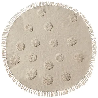 Beliani Boho Yagci Teppich 140 x 140 cm Beige