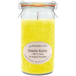 Duftkerze im XL-Weckglas®, 100% pflanzliches Stearin, 100% Natur, KERZENFARM HAHN, mit reinen ätherischen Ölen, Brenndauer ca. 40h