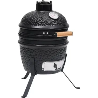 "SPRING SALE"2-in-1 Kamado-Grill Smoker Keramik 56 cm Schwarz GermanyMöbel 21675 - Gasgrills - Schwarz