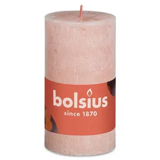 Bolsius Rustik Stumpenkerze 10 x 5 cm nebeliges rosa