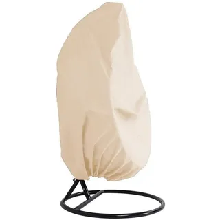 XMZFQ JQDZX Abdeckung für Hängesessel, Garten Oxford Abdeckplane Schwingsessel Wasserdicht Hängekorb Schutzhülle mit Kordelzug, für Outdoor-Eierstuhl, Schaukelstuhl (Single 190 * 115cm,Beige A)