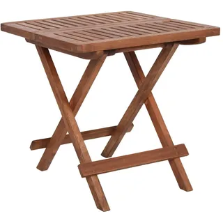 Spetebo Gartentisch 50 x 50 x 50 cm braun