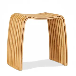 Relaxdays Sitzhocker Bambus 45 x 46 x 31 cm Beige