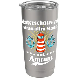 Amrum Souvenir Nordseeküste Urlaub Inselurlaub Amrum Doppelwandiger Edelstahl-Thermobecher