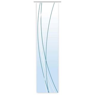 Schiebegardine Schiebevorhang 260 cm lang - Linea blue xtra up - B-line, gardinen-for-life weiß