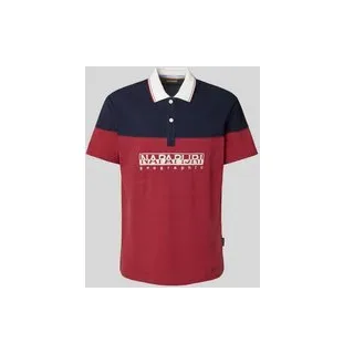 Regular Fit Poloshirt mit Label-Stitching Modell 'SATURNIA', Marine, $listsize[$i].replace('"','"')