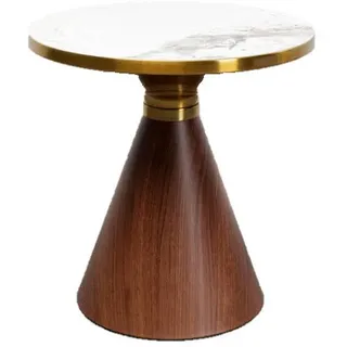 Kare DESIGN Beistelltisch Cono 87808 Steinzeug Weiß 50 cm