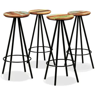 vidaXL Barhocker 4 Stk. Massives Altholz 245446 Braun