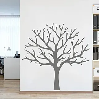 Wandtattoo Wandaufkleber Wandsticker Riesiges Foto Winter Baum Wohnzimmer Kinderzimmer Baum ohne Blätter Ast Vinyl Dekor 86x86cm