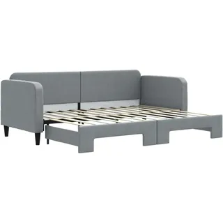 vidaXL Tagesbett Ausziehbar Hellgrau 80x200 cm Stoff