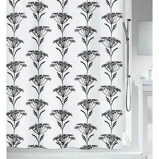 Spirella Duschvorhang Naturesign 180 x 200 cm schwarz/weiß