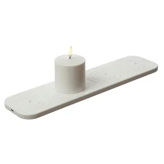 uYuni LED Kerze mit Ladestation aufladbar Timer Außen Tischdeko