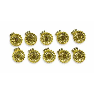 RIFFELMACHER & WEINBERGER Kerzenhalter Baumkerzenhalter 10er Ø 15 mm gold, Kerzenstecker Weihnachtsbaum Kranz goldfarben